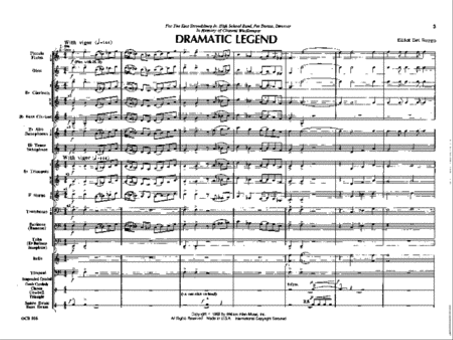 Dramatic Legend Dramatic Legend Concert Band scores gallery preview page 2