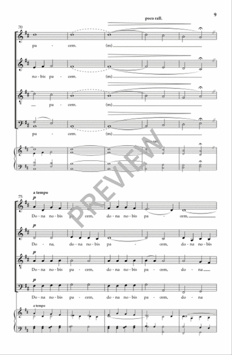 Dona Nobis Pacem - SATB divisi Divisi scores gallery preview page 10