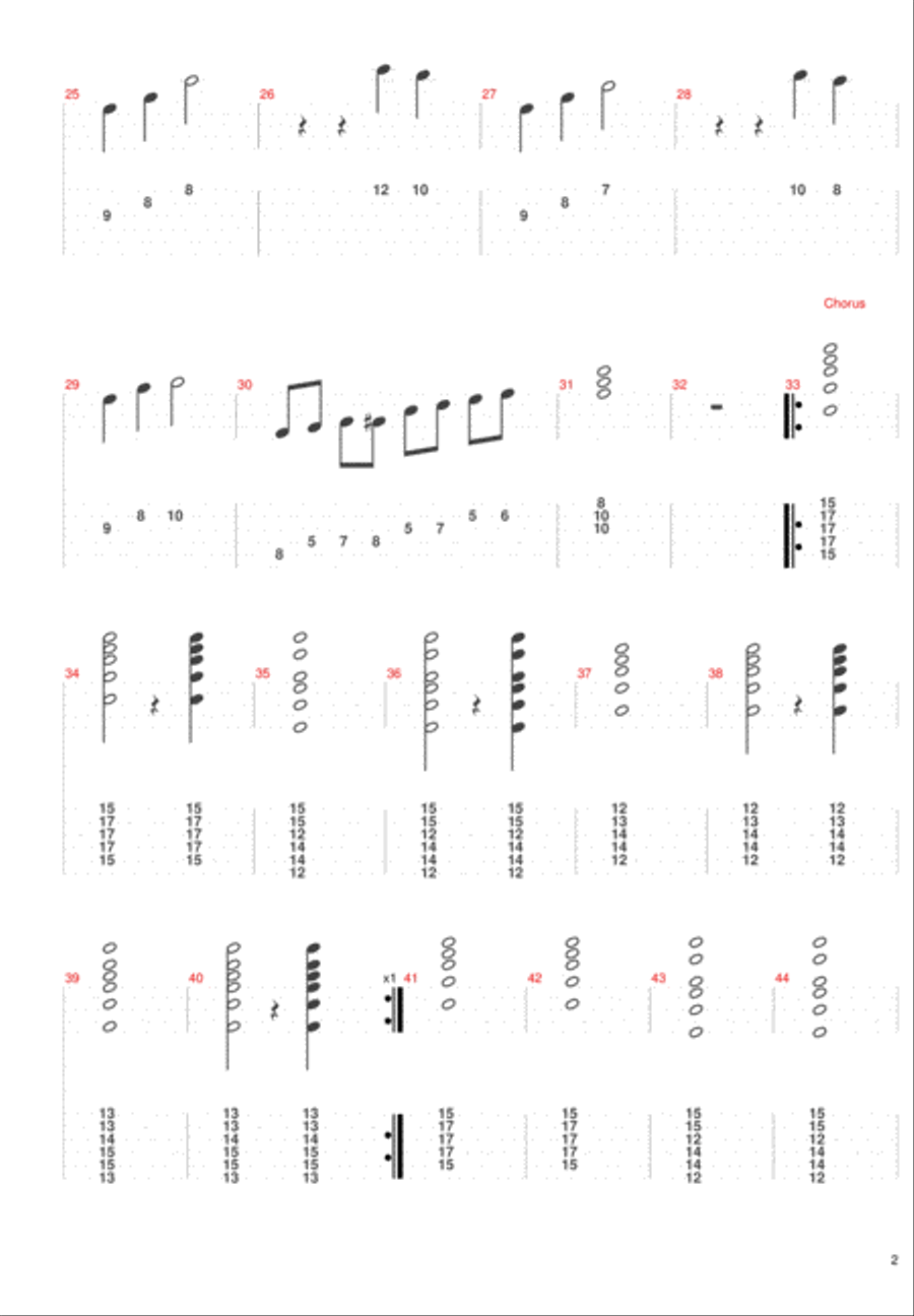Secrets Electric Guitar scores gallery preview page 2