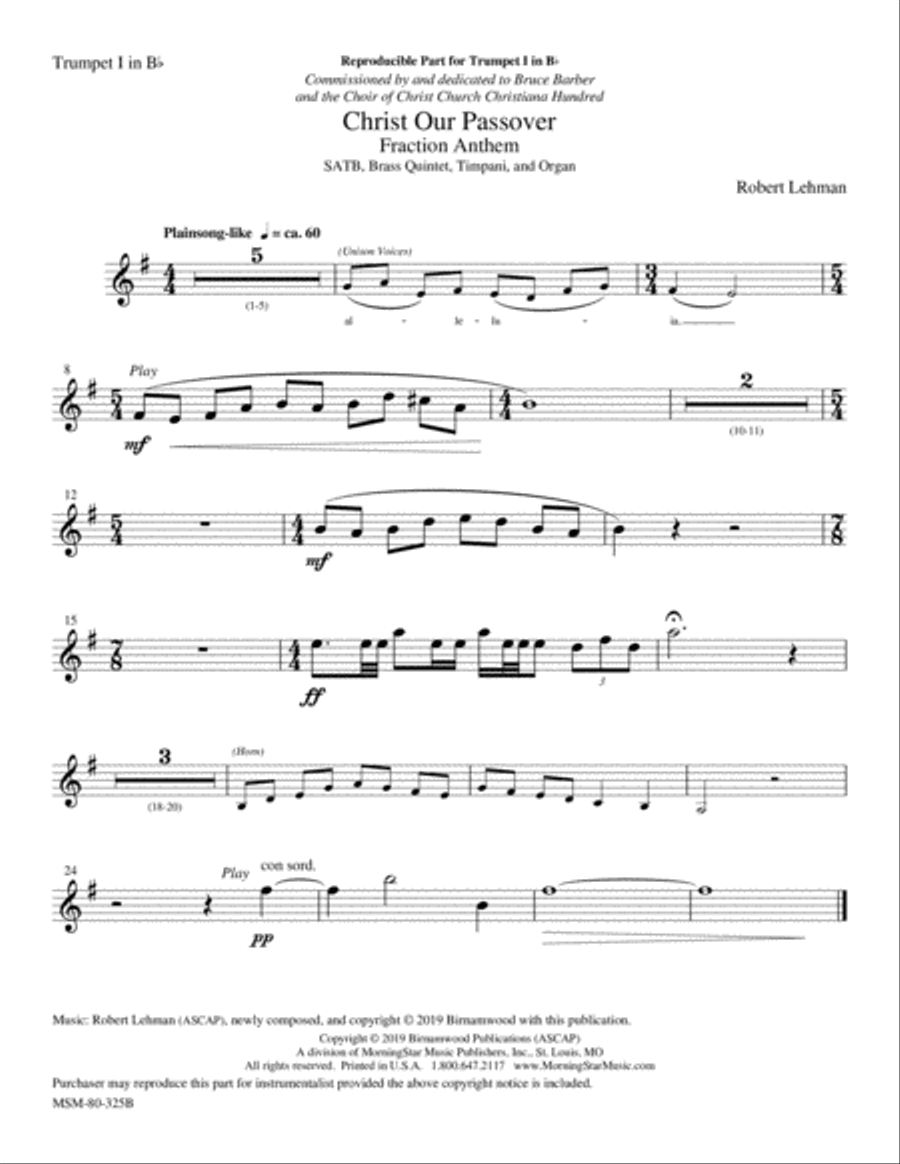Christ Our Passover: Fraction Anthem Choir scores gallery preview page 2