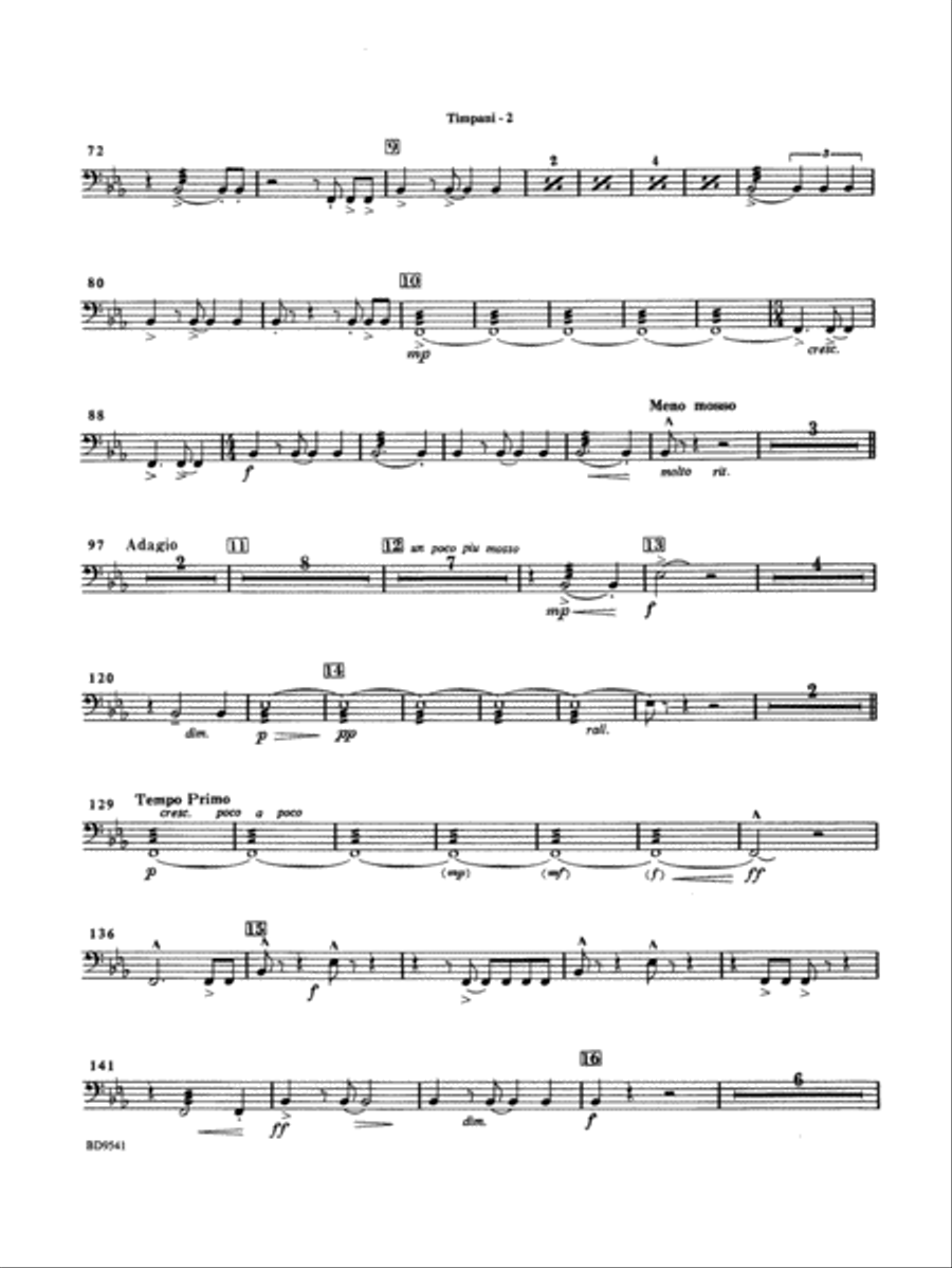 Alvamar Overture: Timpani Concert Band scores gallery preview page 2
