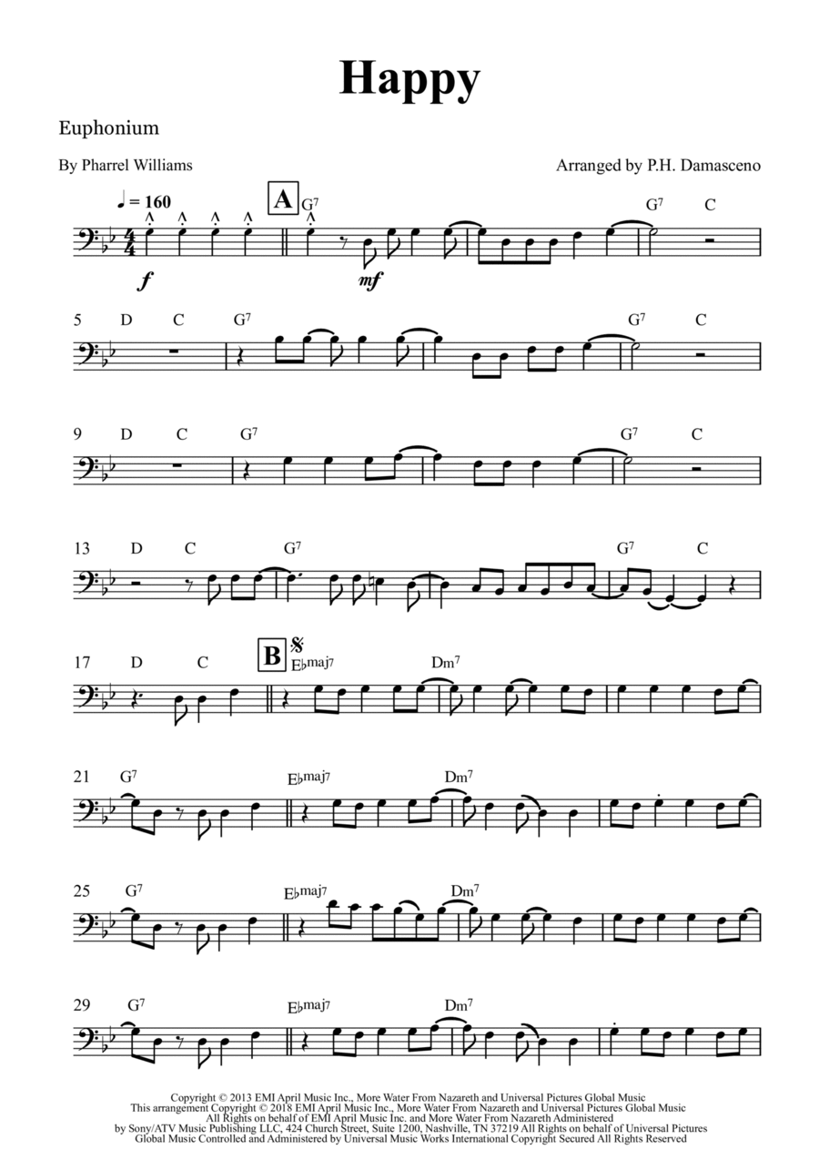 Happy Euphonium scores gallery preview page 1