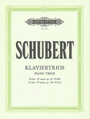 Book cover for Schubert - Piano Trios Op 99 B Flat Op 100 E Flat