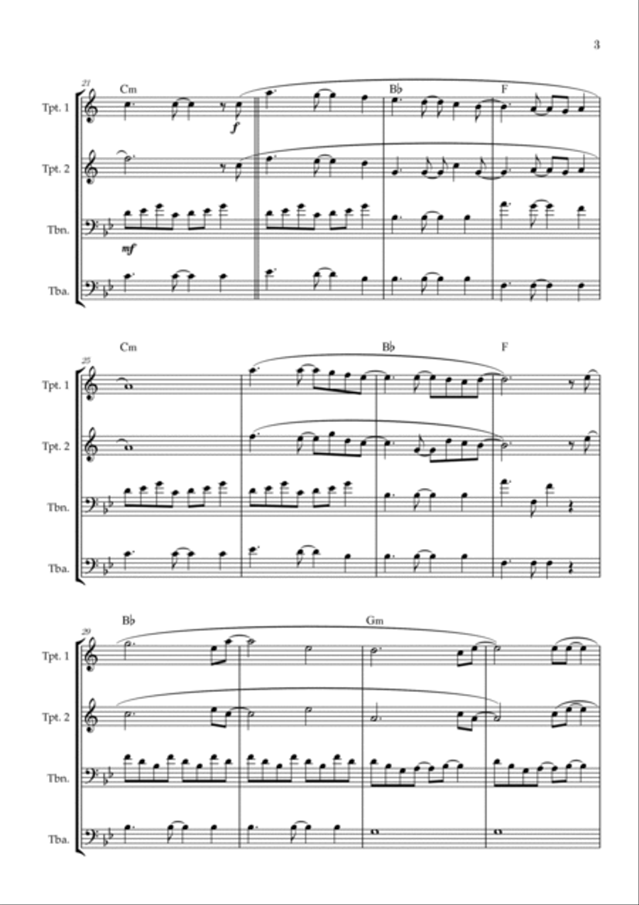 All Of Me Brass Quartet scores gallery preview page 3