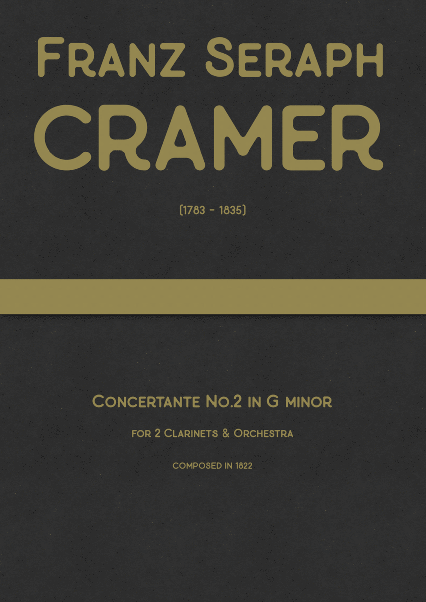 Cramer - Concertante No.2 in G minor for 2 Clarinets & Orchestra image number null