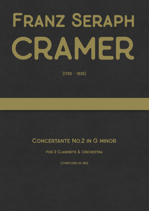Cramer - Concertante No.2 in G minor for 2 Clarinets & Orchestra