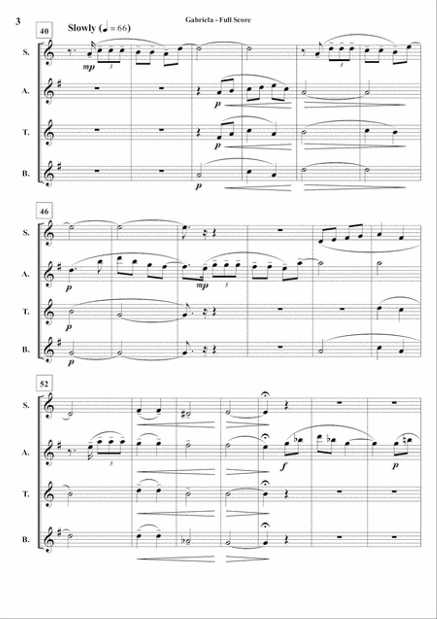 Gabriela Woodwind Quartet scores gallery preview page 4