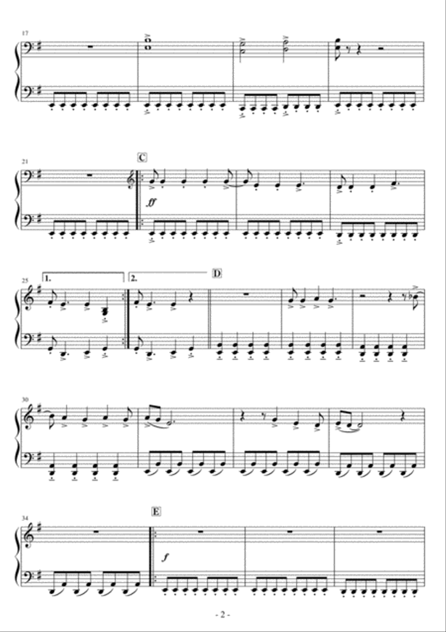 Paranoid Easy Piano scores gallery preview page 2