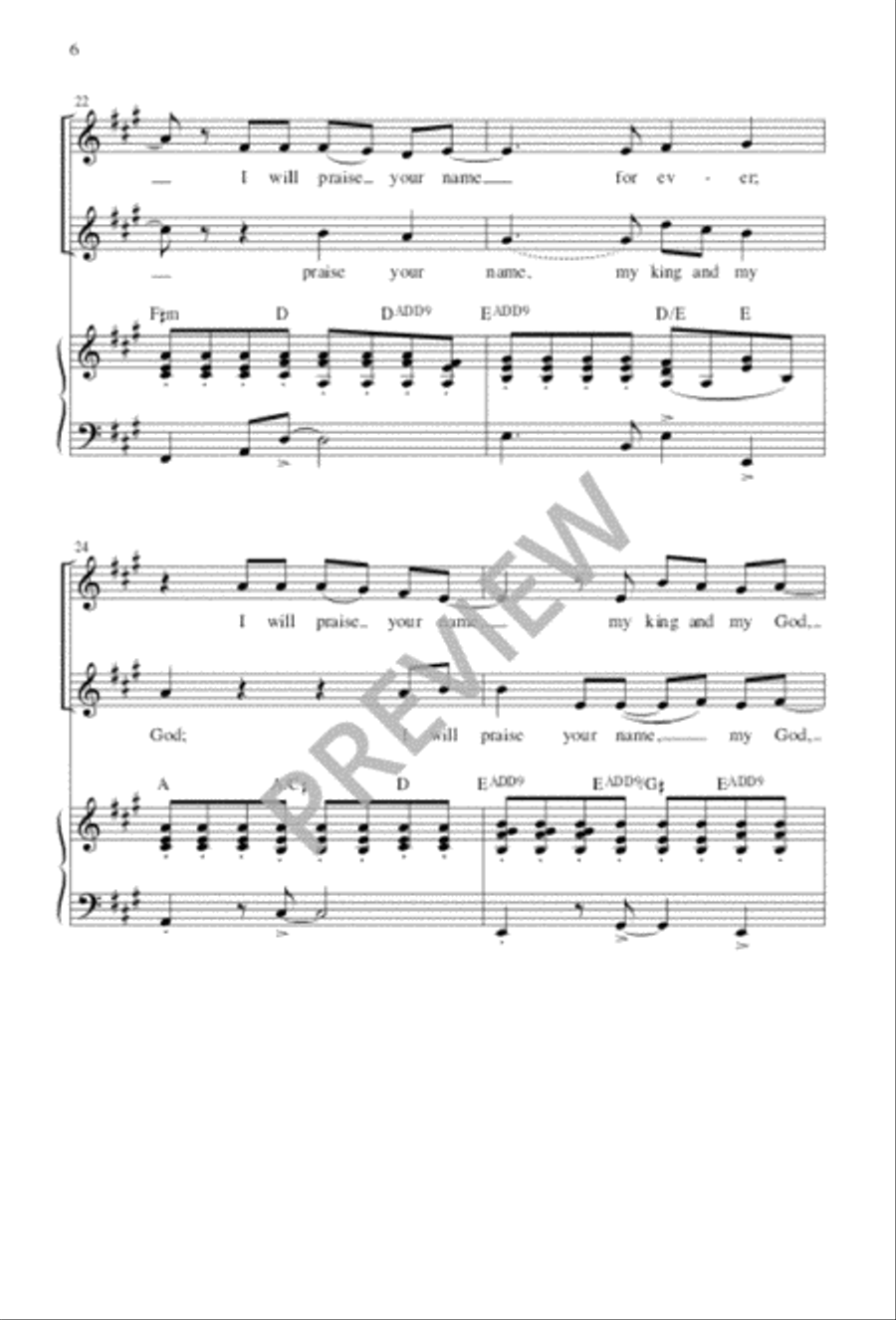 I Will Praise Your Name 2-Part scores gallery preview page 7