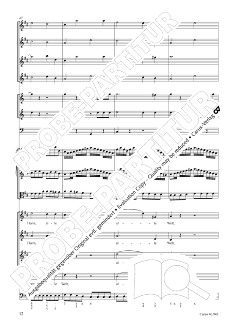 Shout to the Lord, all the earth (Jauchzet dem Herrn, alle Welt) 4-Part scores gallery preview page 19