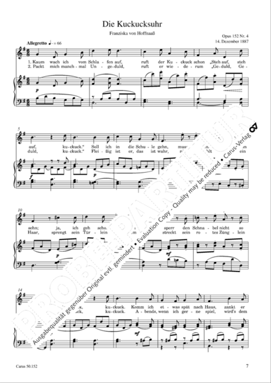 Liederbuch fur Kinder op. 152 Choir scores gallery preview page 8