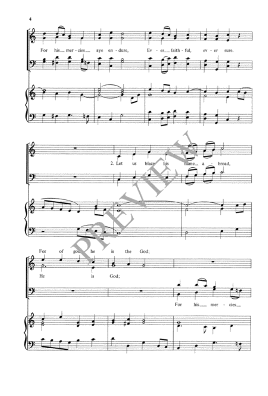 Let Us with a Gladsome Mind 4-Part scores gallery preview page 5