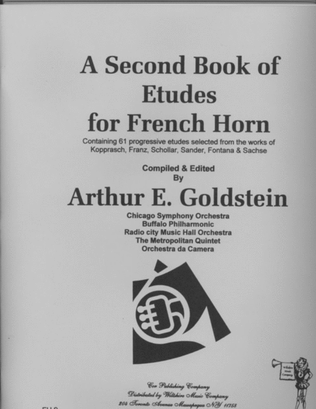 Book cover for A Second Book of Etudes for French Horn