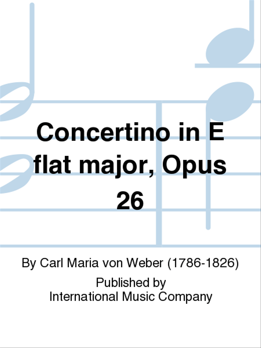 Concertino In E Flat Major, Opus 26 Clarinet Solo scores gallery preview page 1