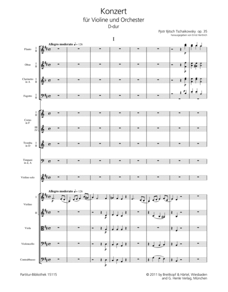Violin Concerto in D major Op. 35
