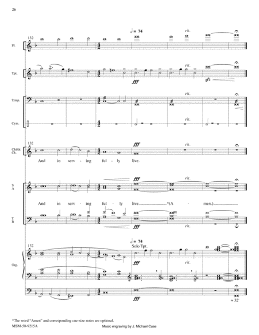 Lord, We Bring Our Gift of Music (Full Score) Choir scores gallery preview page 13