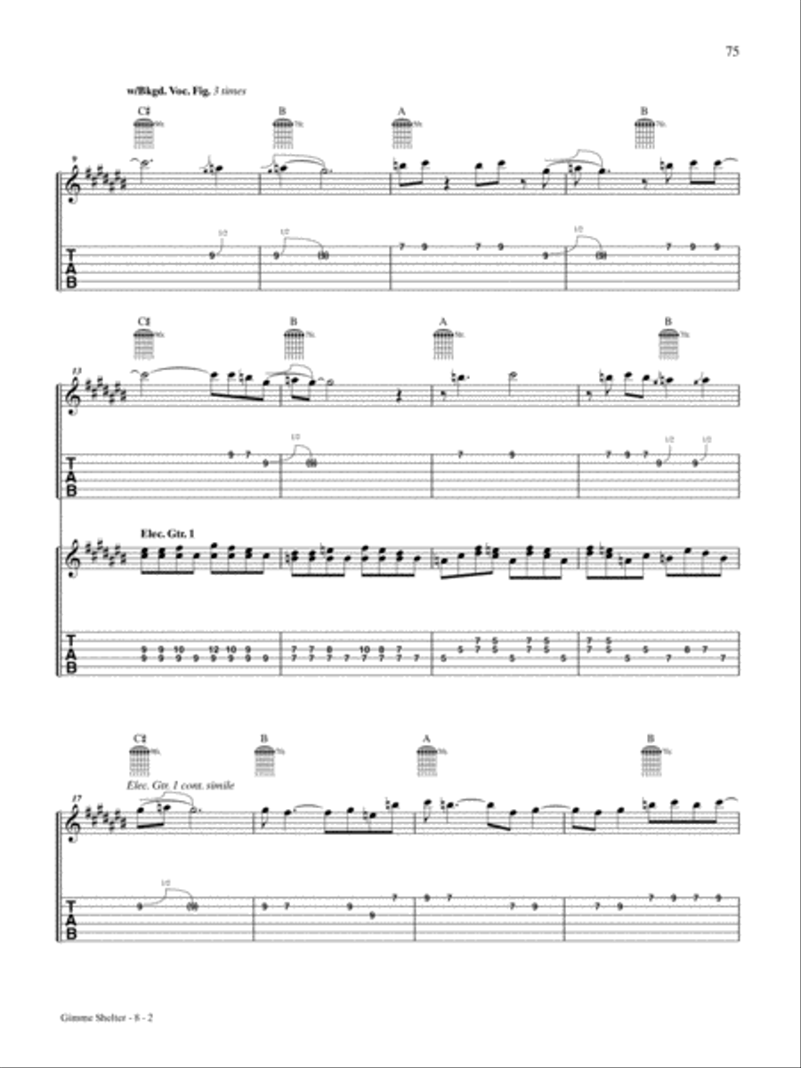 Gimme Shelter Gimme Shelter Guitar Tablature scores gallery preview page 2