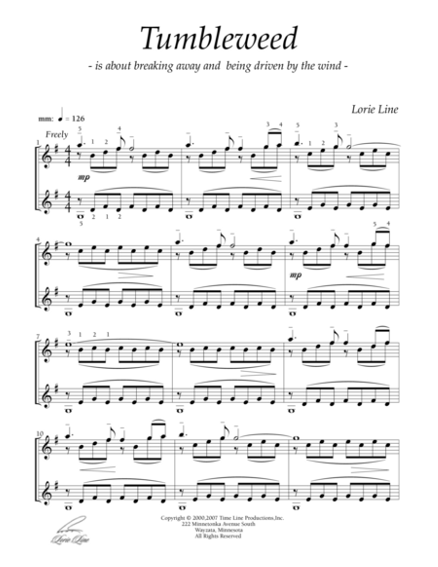 Tumbleweed Piano Solo scores gallery preview page 2