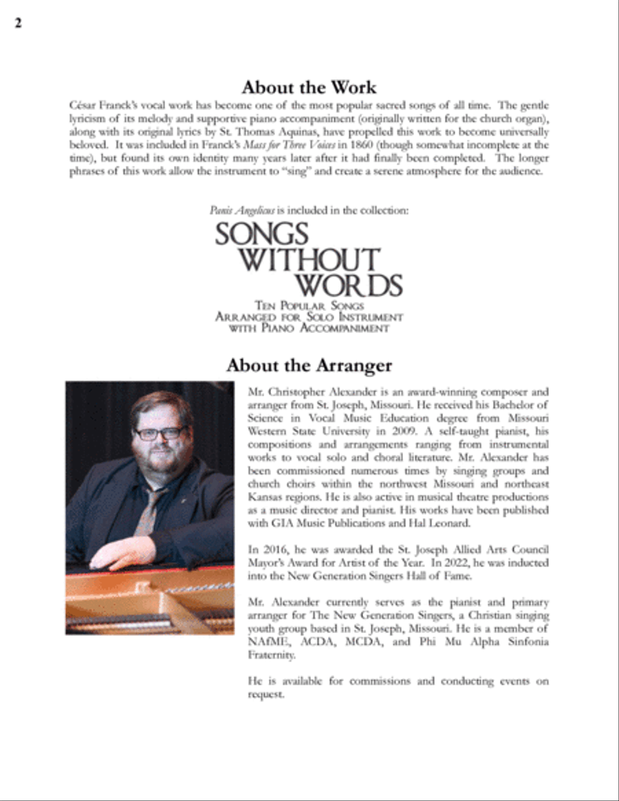 Panis Angelicus Piano scores gallery preview page 2