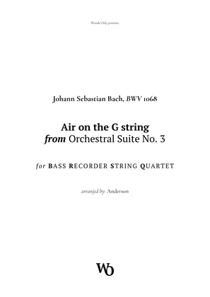 Air on the G String by Bach for Bass Recorder and Strings