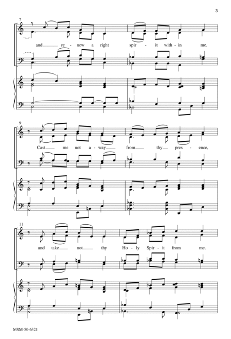 Create in Me a Clean Heart 4-Part scores gallery preview page 2