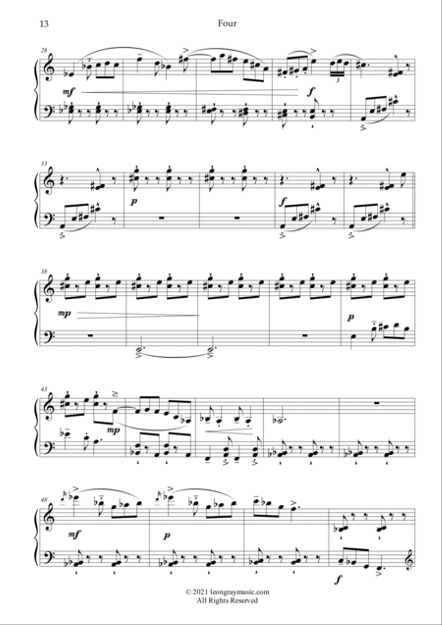 The Cuckoo Shouts, On Russet Floors (No. 4), Leon Gray Piano Solo scores gallery preview page 3