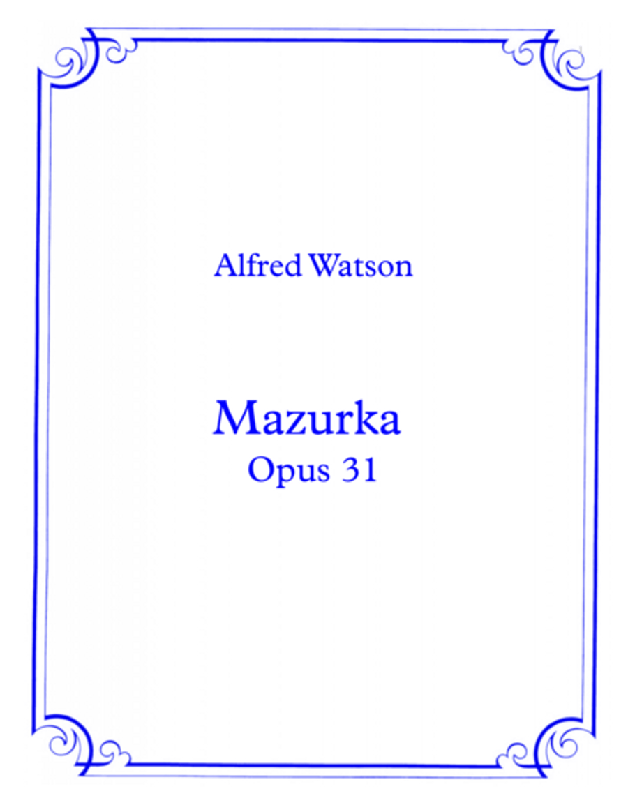 Mazurka Opus 31 Piano Solo scores gallery preview page 1