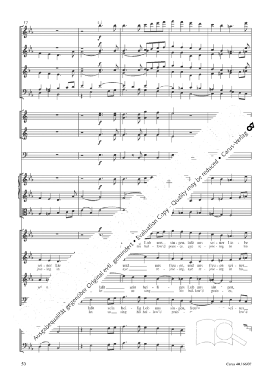 Mendelssohn: Hymn - Three sacred songs - fugue Voice scores gallery preview page 51