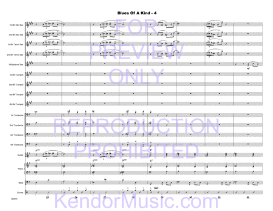 Blues Of A Kind (Full Score) Jazz Ensemble scores gallery preview page 6