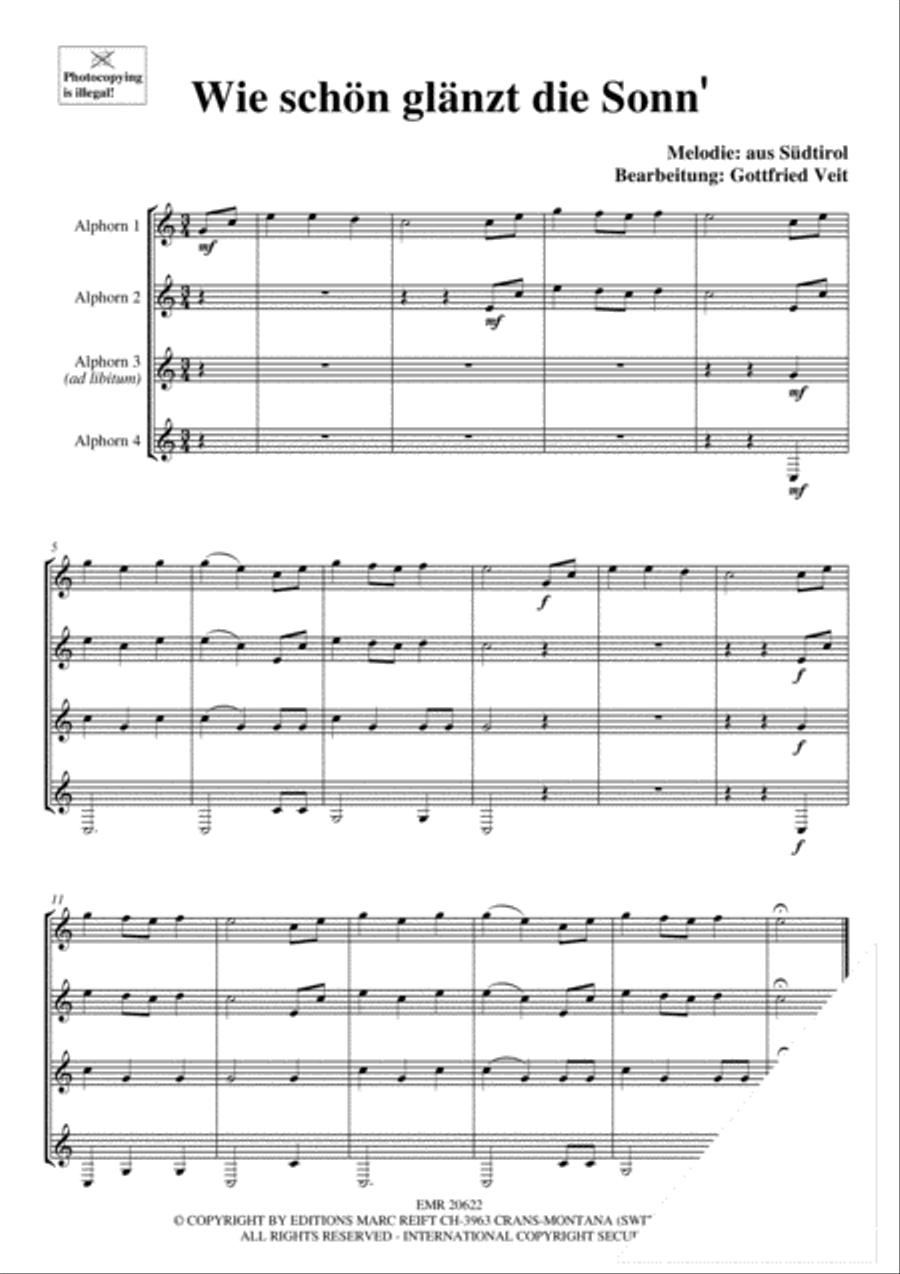 Maria, Dich Lieben Alphorn scores gallery preview page 3