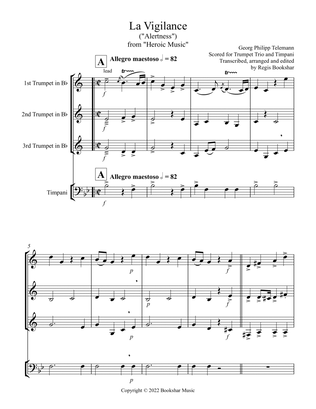La Vigilance (from "Heroic Music") (Bb) (Trumpet Trio, Timpani)