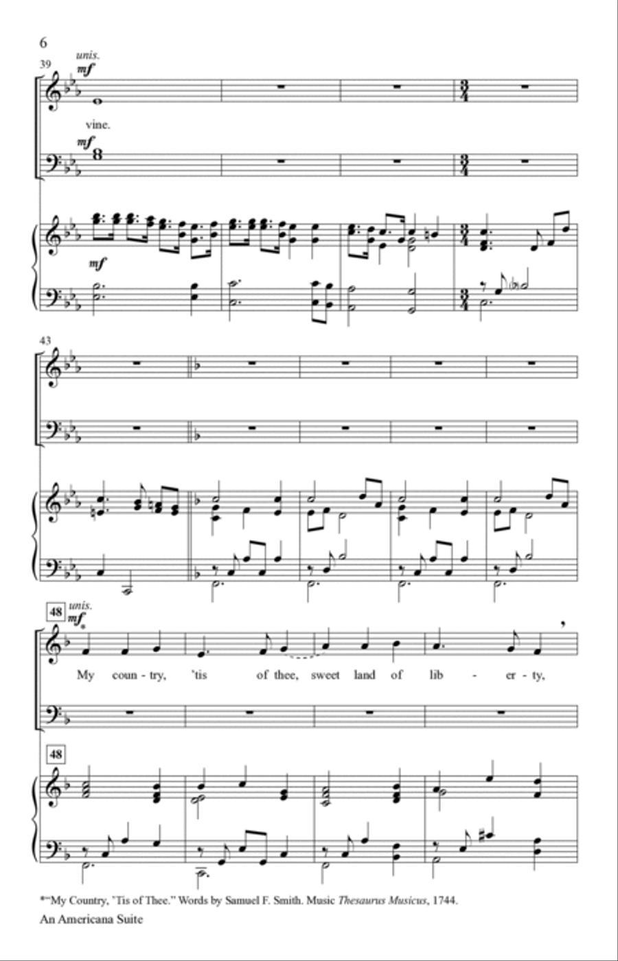 An Americana Suite (Digital) 4-Part scores gallery preview page 6