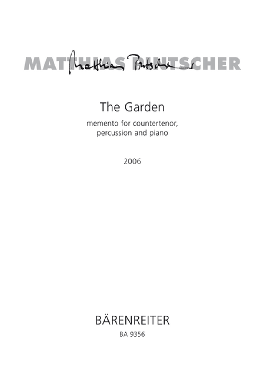 Book cover for The Garden - memento for countertenor, percussion and piano