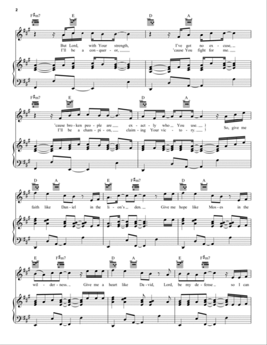 Confidence Piano, Vocal, Guitar scores gallery preview page 2