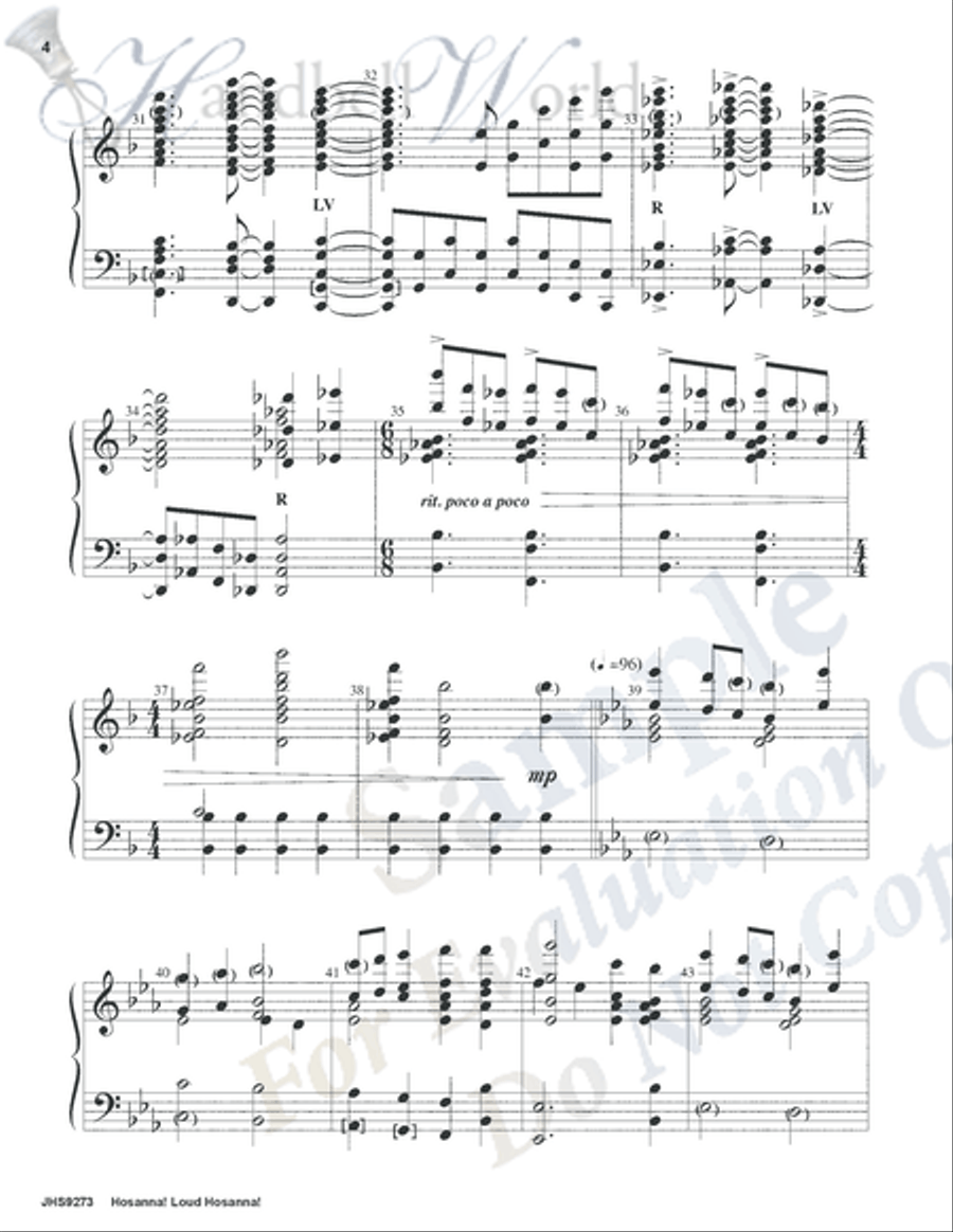 Hosanna Loud Hosanna 5-Octaves scores gallery preview page 3