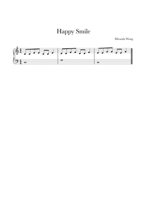 Happy Smile - Easy Piano Solo in C Key