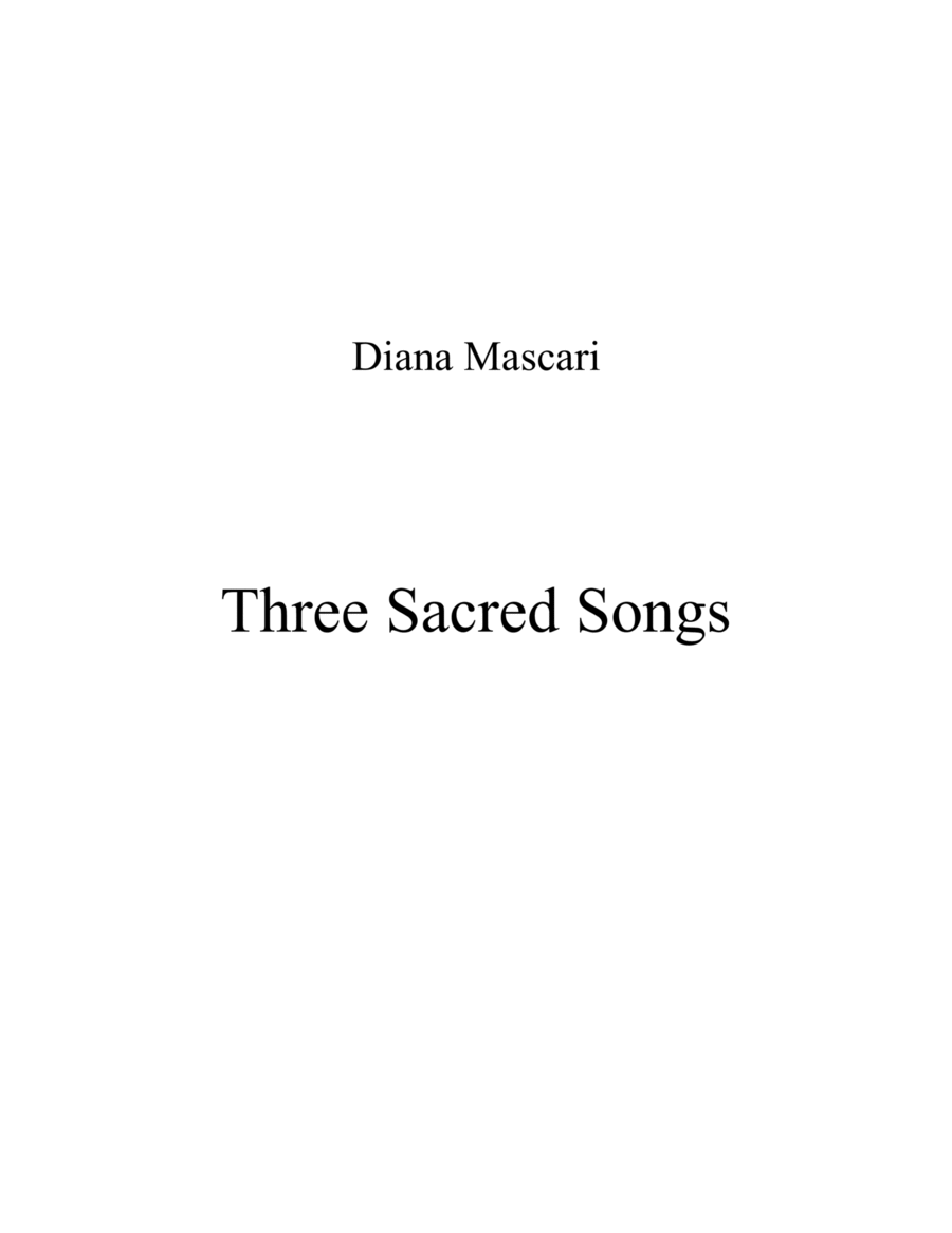 Three Sacred Songs Chamber Music scores gallery preview page 1