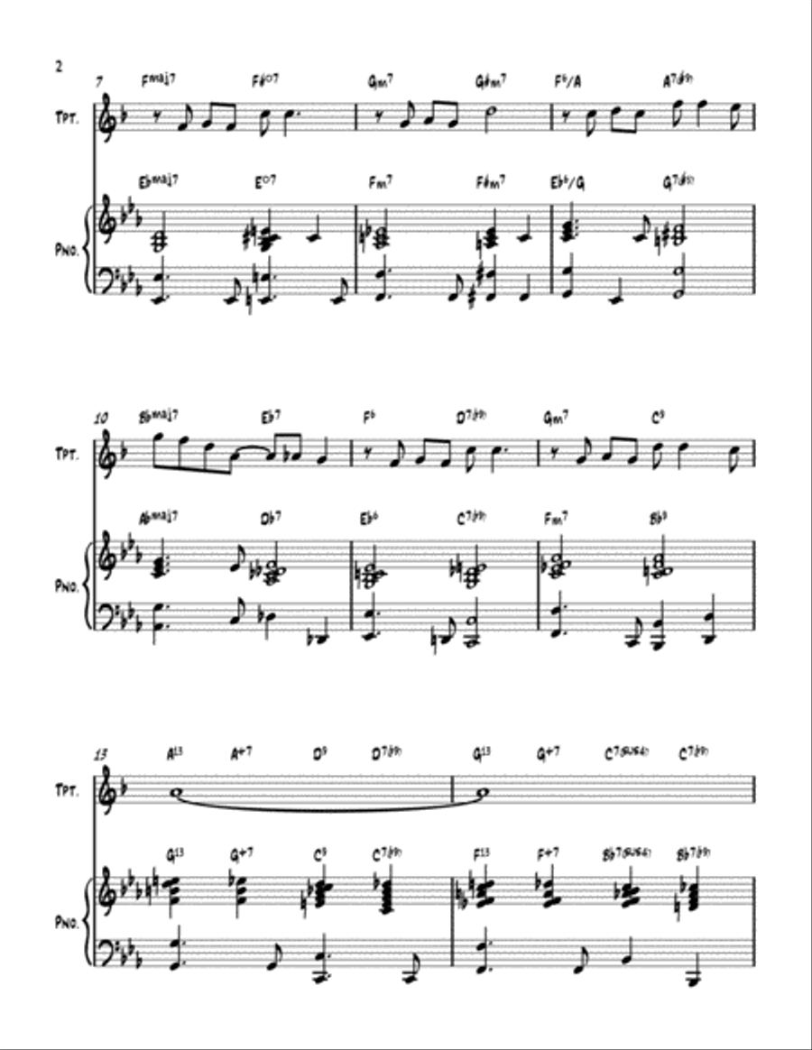 Ain't Misbehavin' Trumpet Solo scores gallery preview page 2