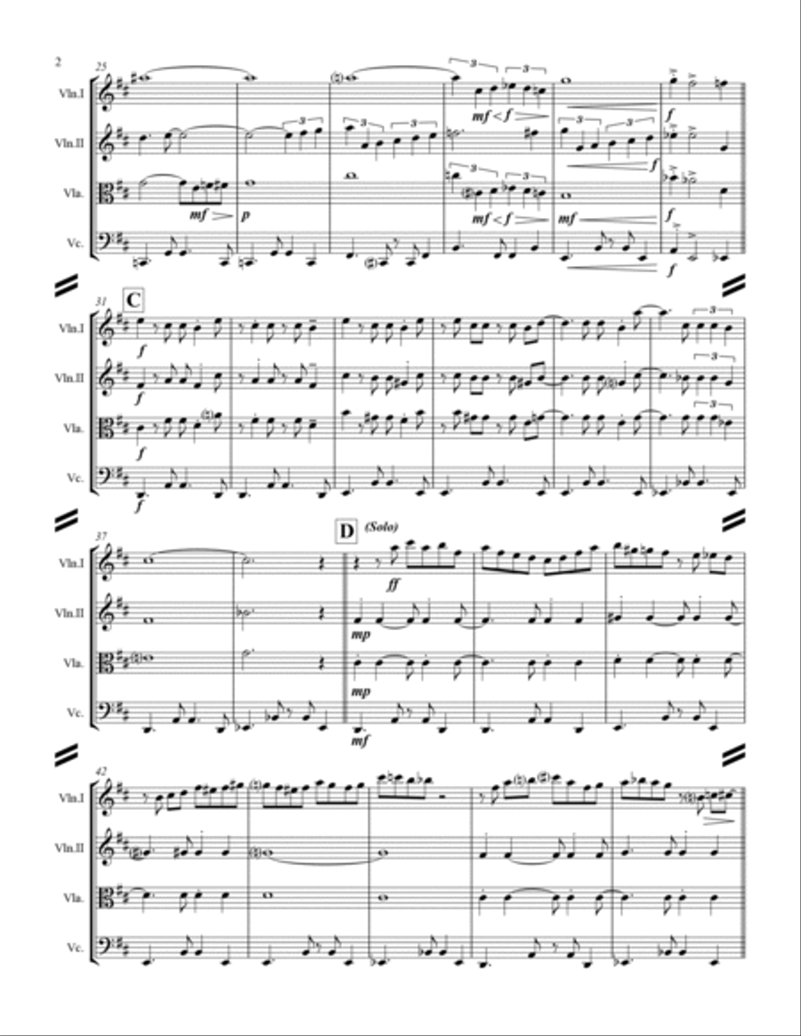 The Girl From Ipanema (Garota De Ipanema) String Quartet scores gallery preview page 3