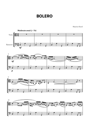 Bolero (for Viola and Bassoon)