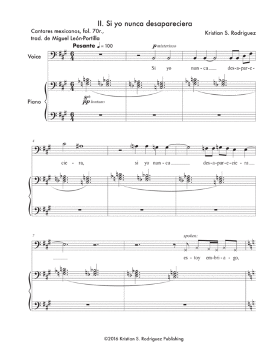 Si yo nunca desapareciera (LOW VOICE) Low Voice scores gallery preview page 3