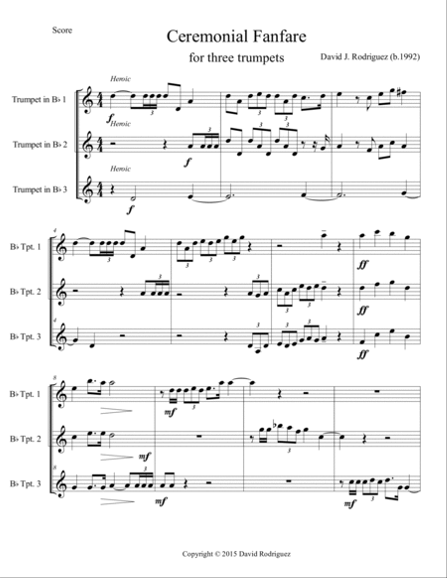 Ceremonial Fanfare Ceremonial Fanfare Brass Ensemble scores gallery preview page 2