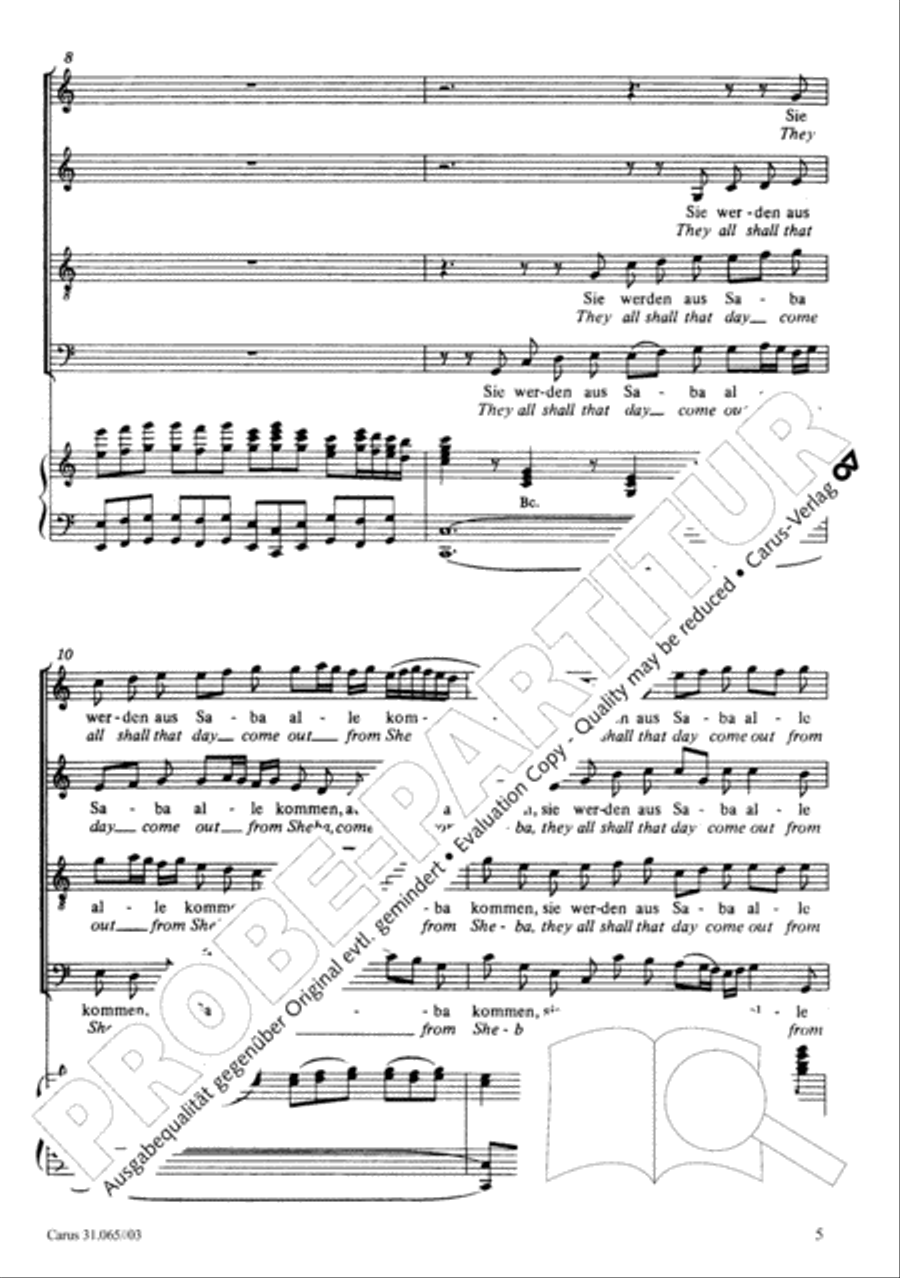 They all shall day come out from Sheba (Sie werden aus Saba alle kommen) TB scores gallery preview page 6