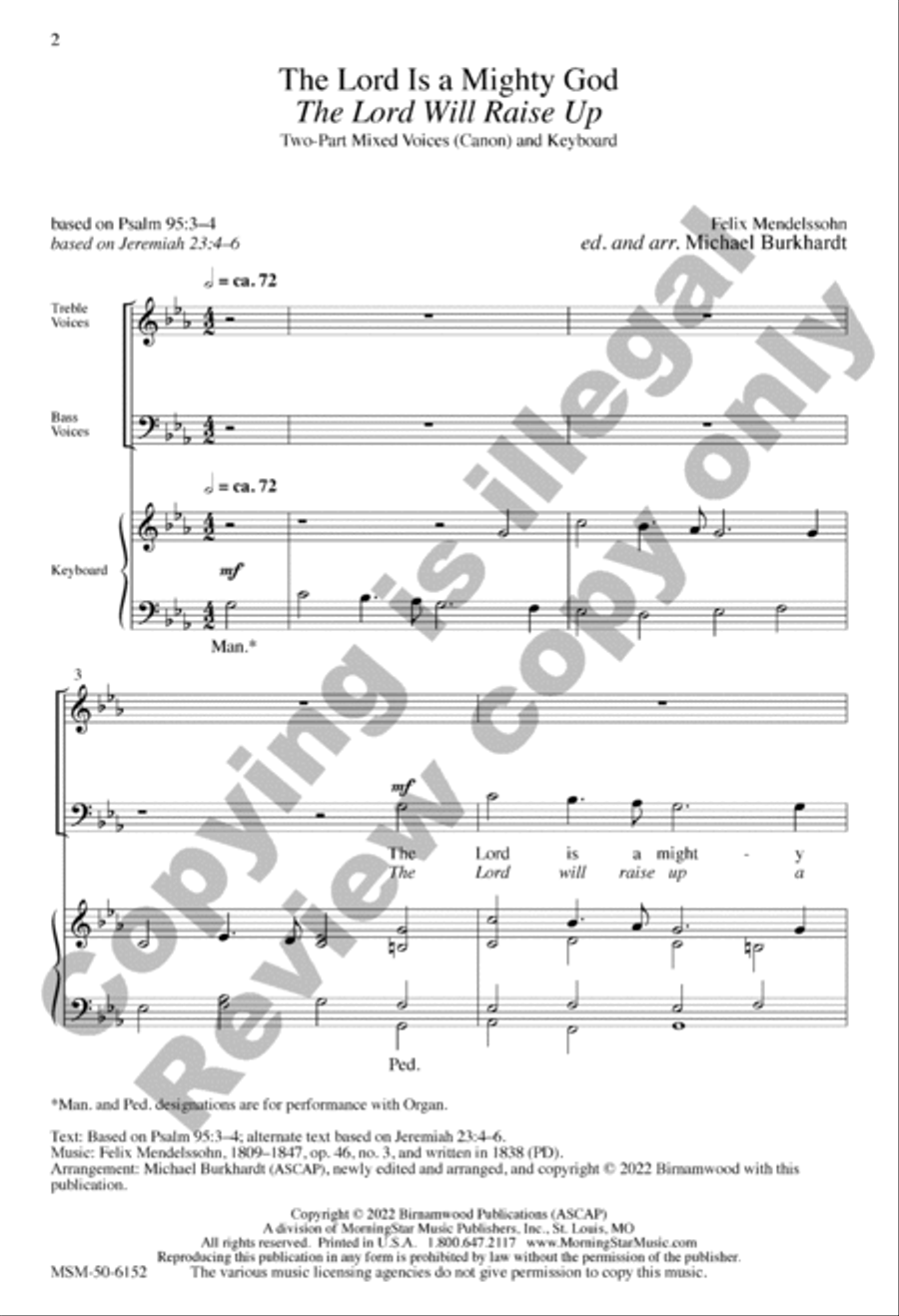 The Lord Is a Mighty God 2-Part scores gallery preview page 2