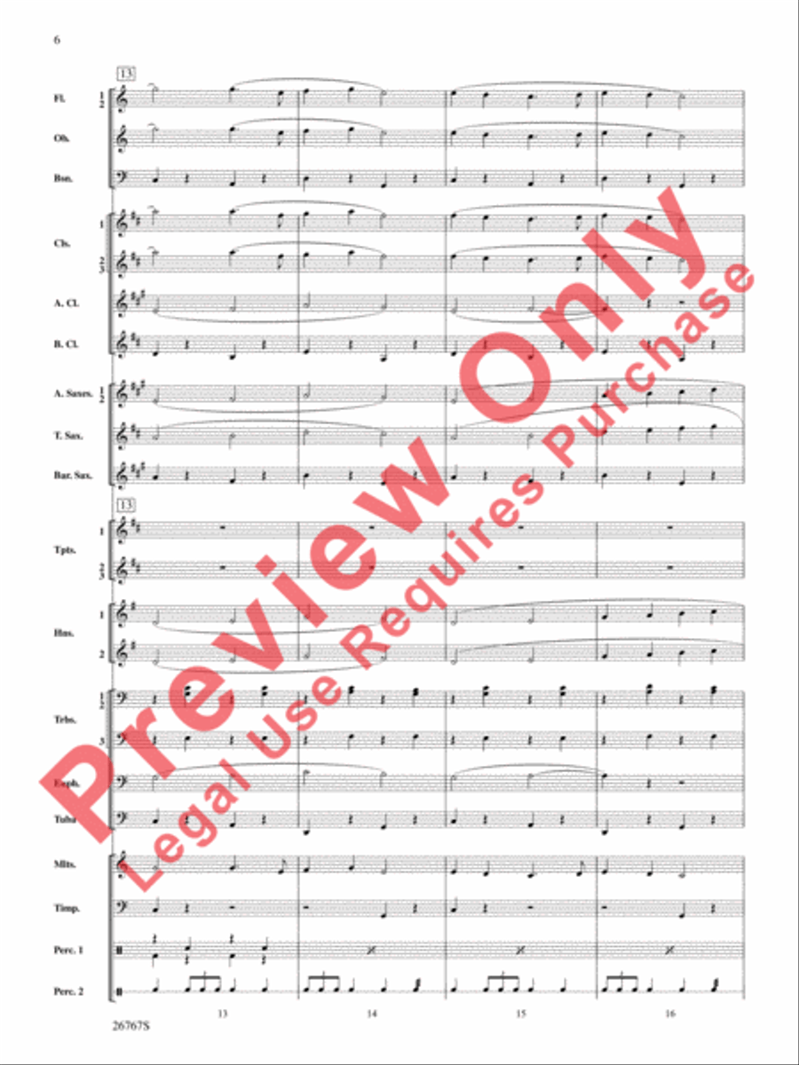 Variations on Ding Dong the Witch Is Dead (from The Wizard of Oz) Concert Band scores gallery preview page 7