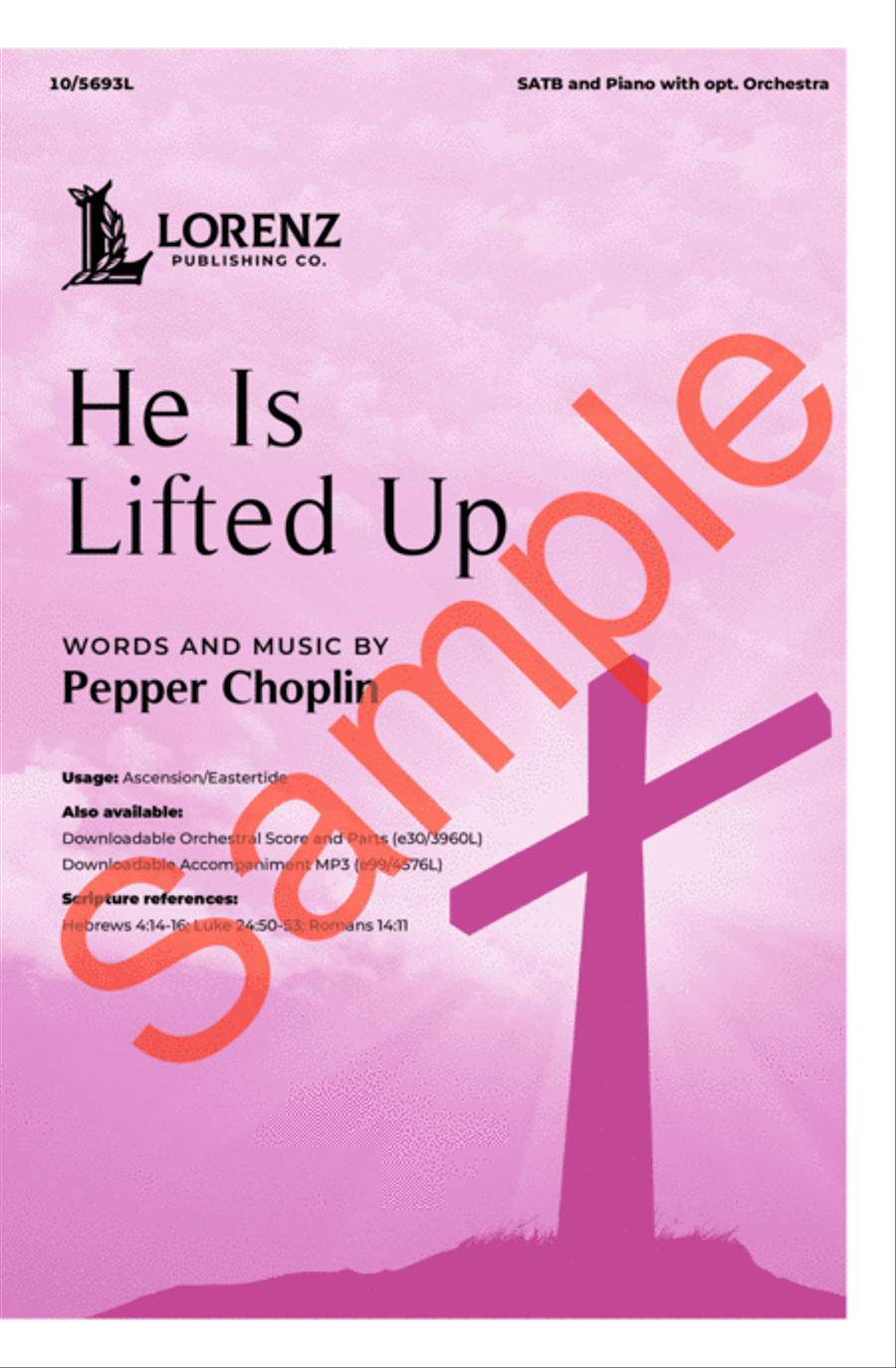 He Is Lifted Up 4-Part scores gallery preview page 2