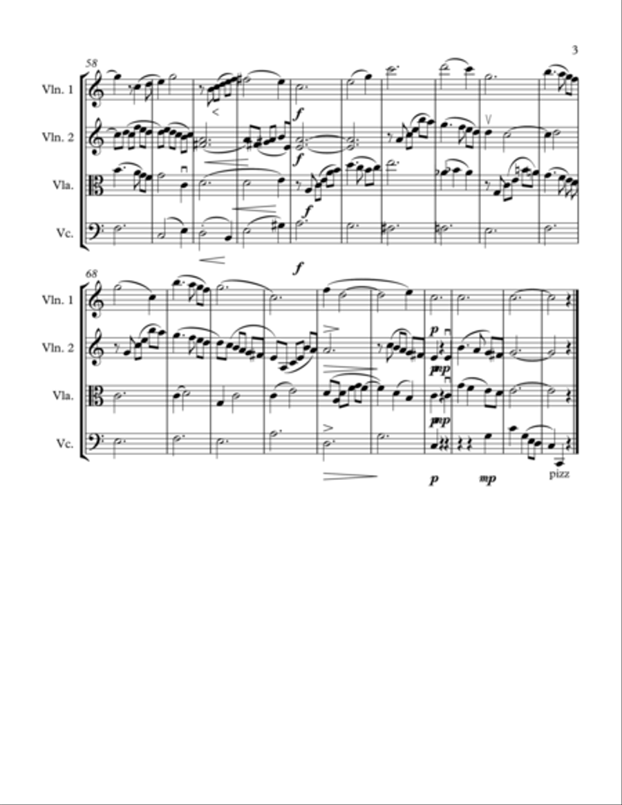 Moon River Moon River String Quartet scores gallery preview page 3