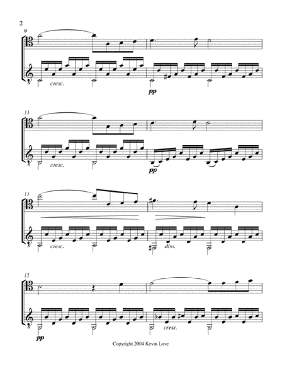 Ave Maria (Cello and Guitar) - Score and Parts Ave Maria (Cello and Guitar) - Score and Parts String Duet scores gallery preview page 2