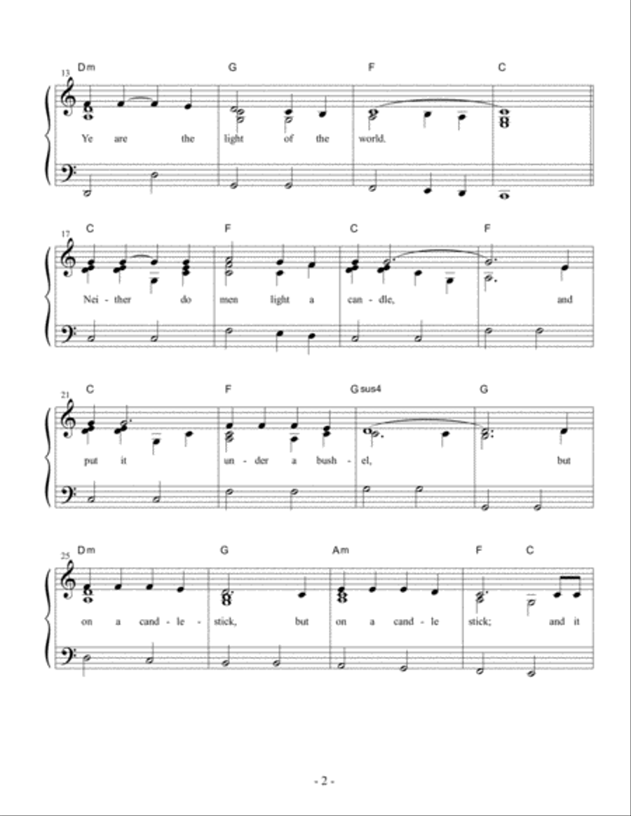 Ye Are the Light of the World Voice scores gallery preview page 2