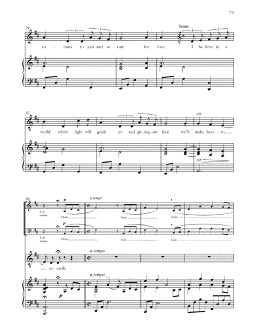 I Believe (from The Chinese Botanist's Daughters) 4-Part scores gallery preview page 3